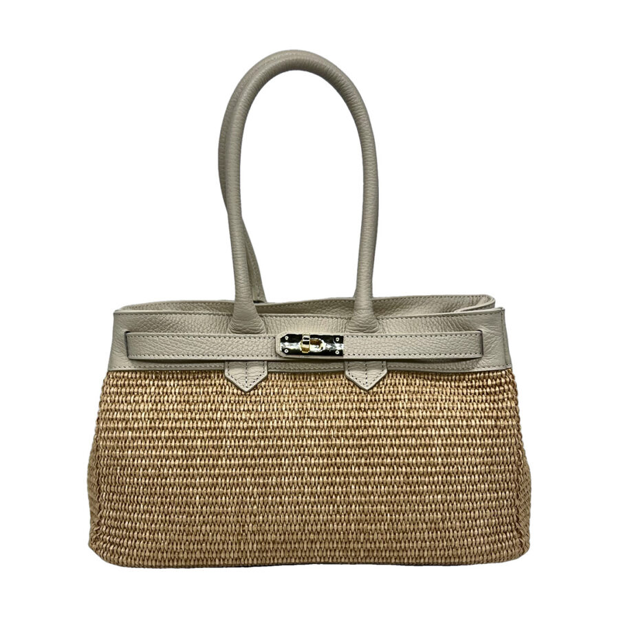Borsa Lola colore panna - vista fronte
