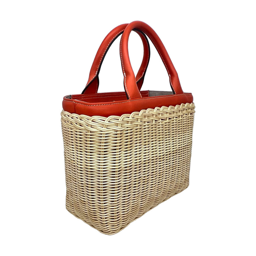Borsa Miriam colore arancio - vista angolo